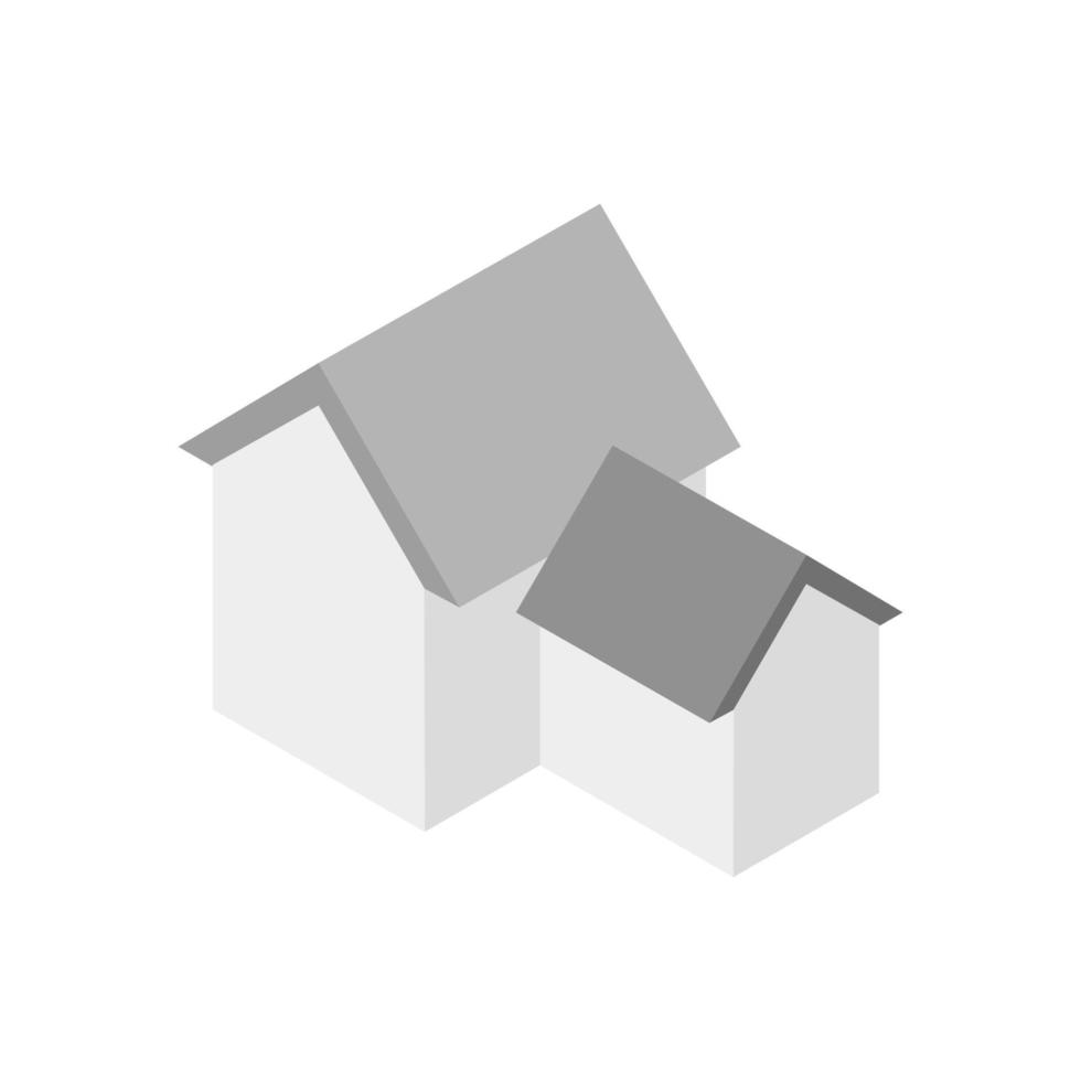 isometrische huis op witte achtergrond vector