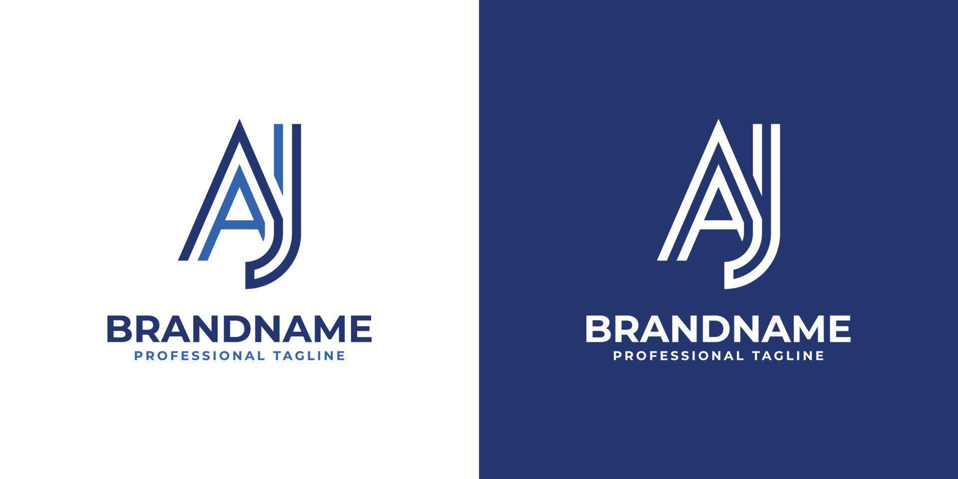 brief aj lijn monogram logo, geschikt voor ieder bedrijf met aj of ja initialen. vector