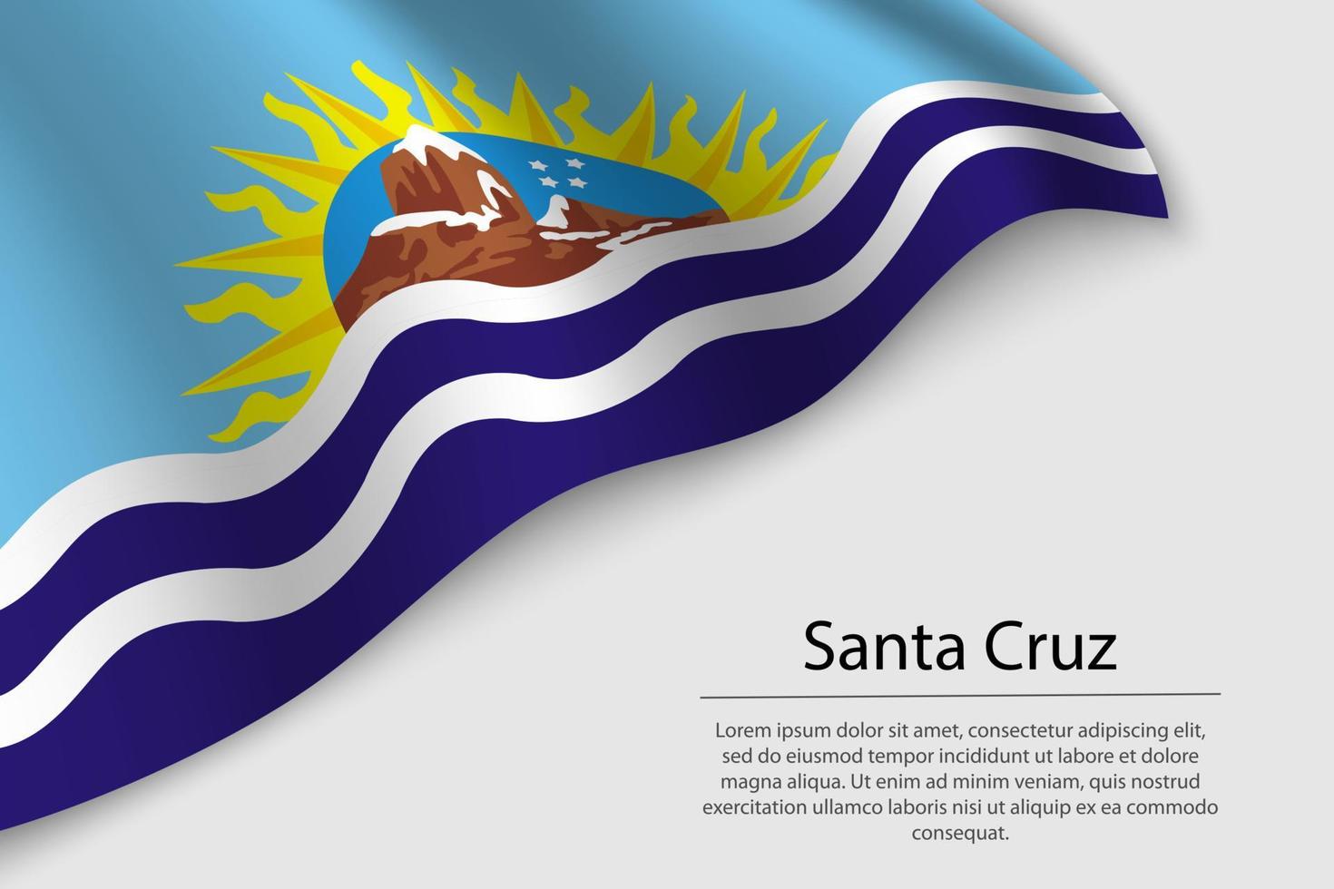 Golf vlag van de kerstman cruz is een staat van Argentinië vector