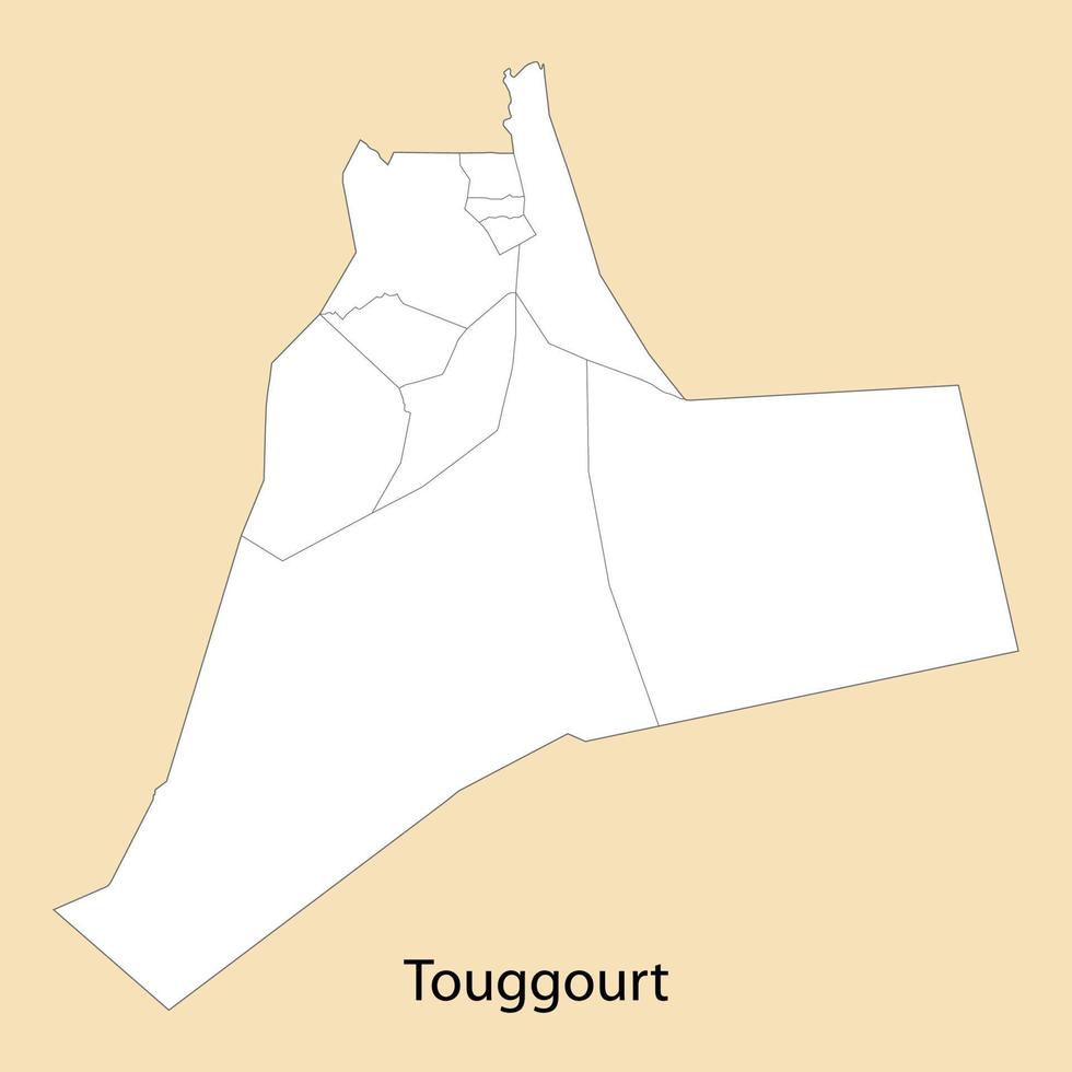 hoog kwaliteit kaart van taai is een provincie van Algerije vector