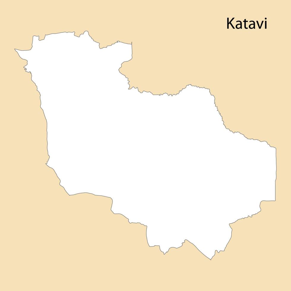 hoog kwaliteit kaart van katavi is een regio van Tanzania vector