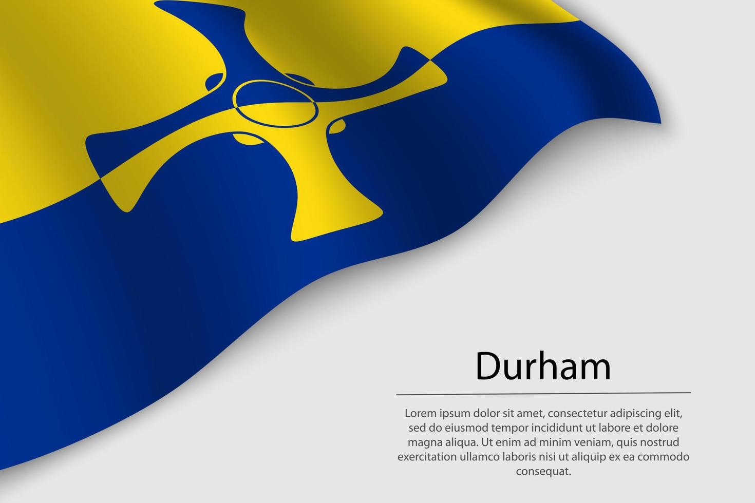 Golf vlag van Durham is een provincie van Engeland. banier of lint vector