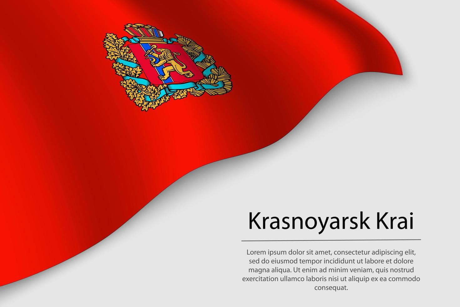 Golf vlag van Krasnojarsk krai is een regio van Rusland vector