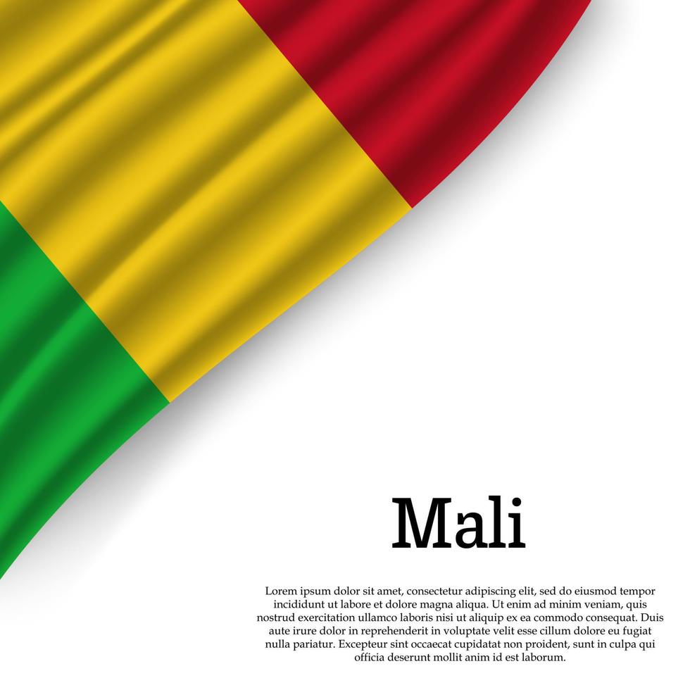 wapperende vlag van mali vector