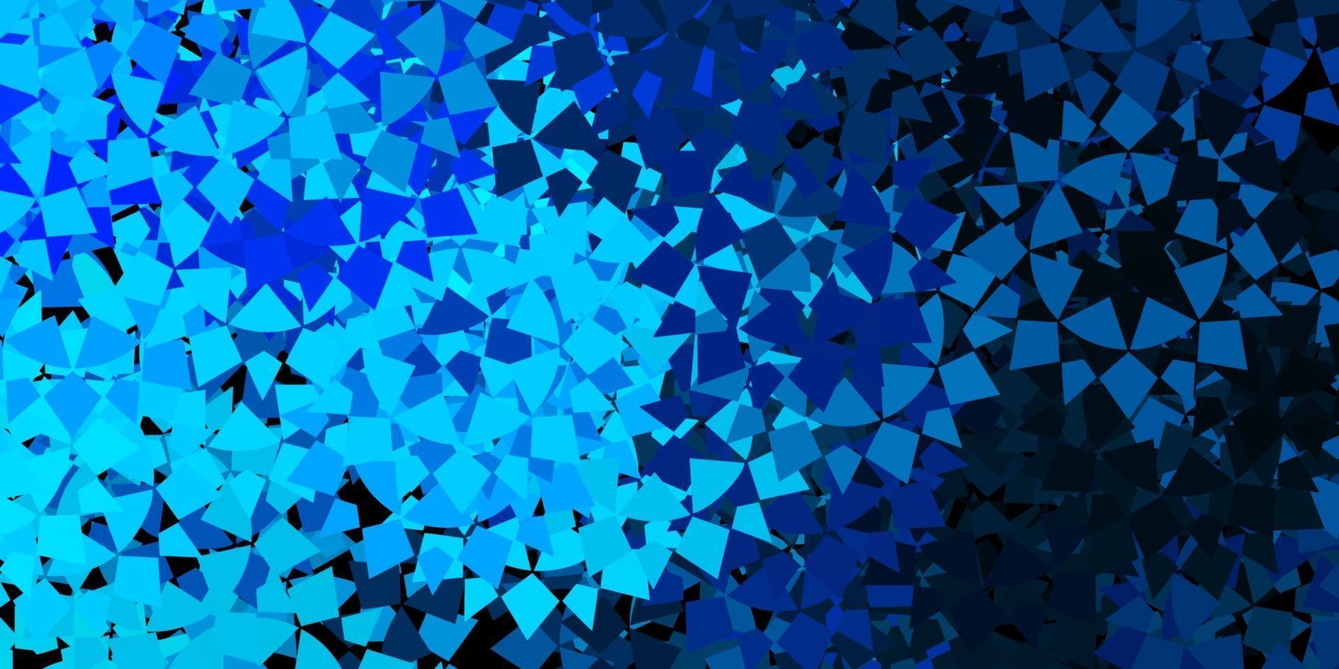 lichtblauwe vectorachtergrond met driehoeken, lijnen. vector