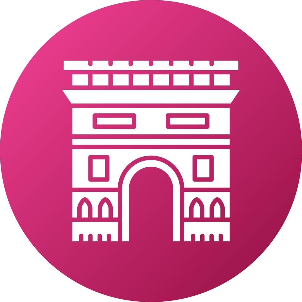 boog de triomphe icoon stijl vector