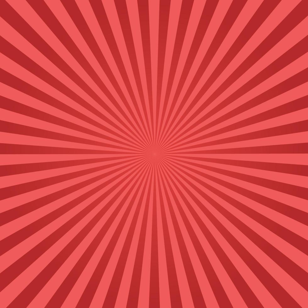 rode sunburst achtergrond vector