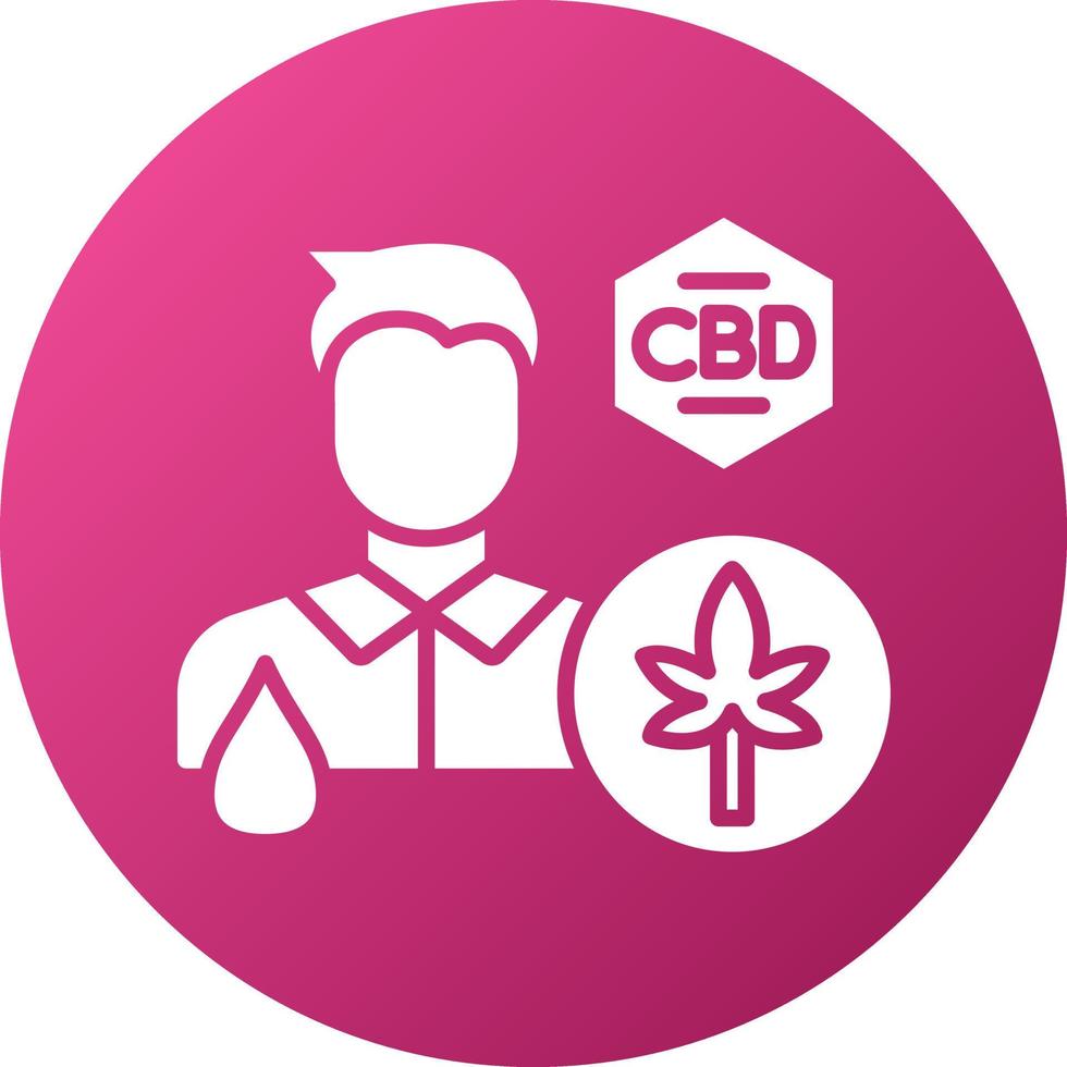 cbd olie gebruikers icoon stijl vector