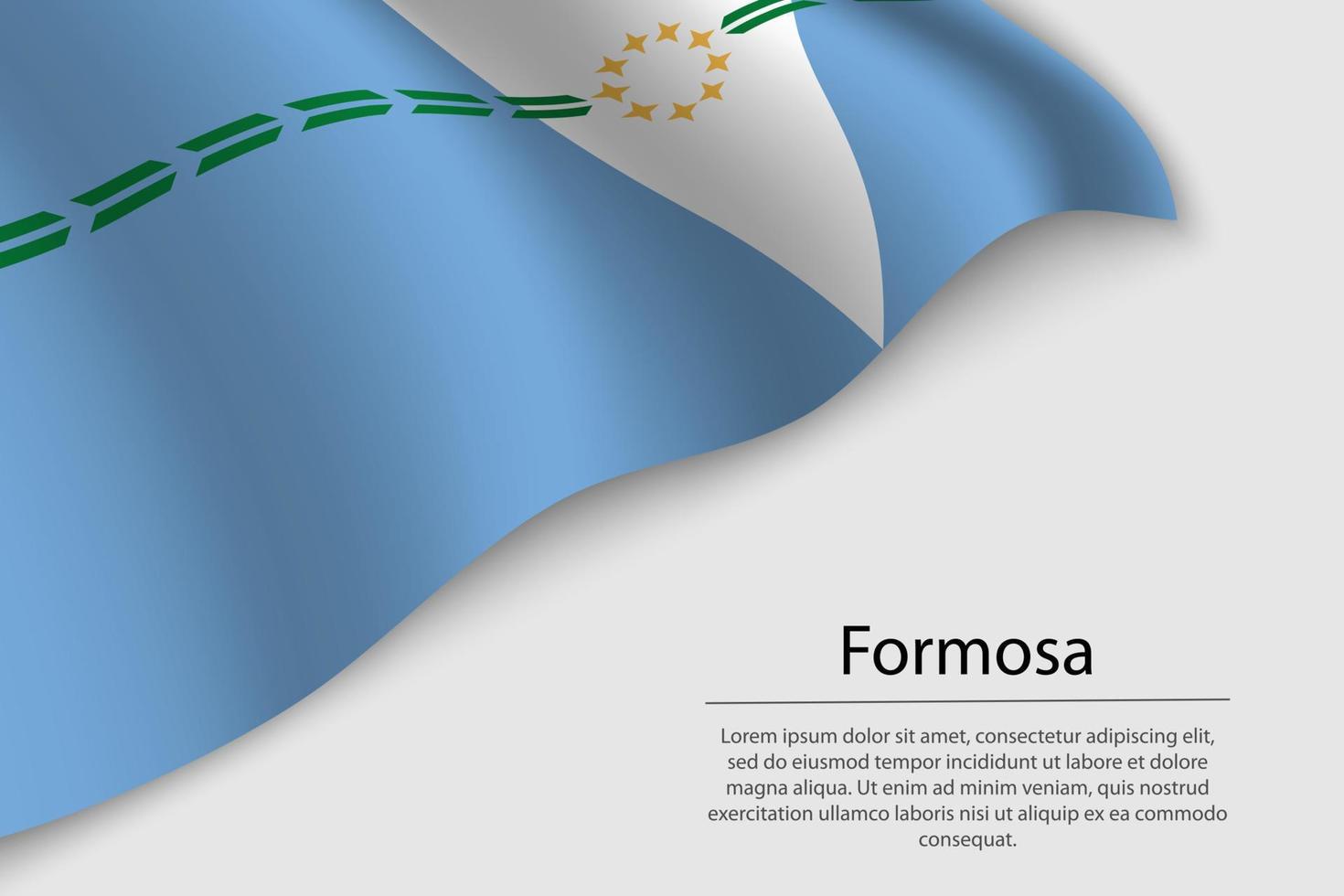 Golf vlag van Formosa is een staat van Argentinië vector