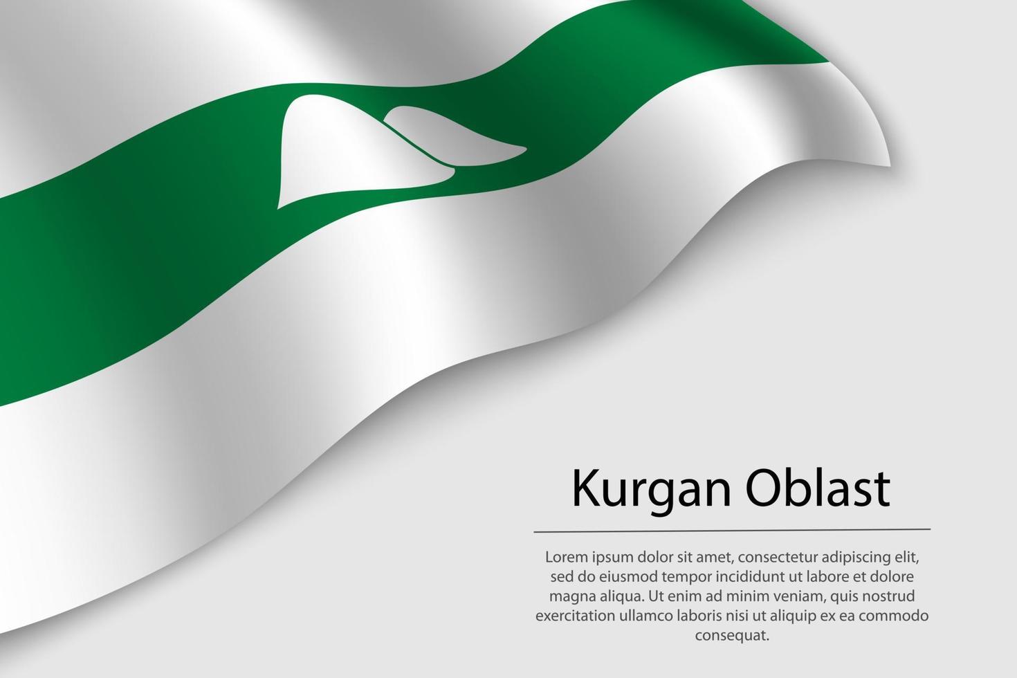 Golf vlag van koergan oblast is een regio van Rusland vector