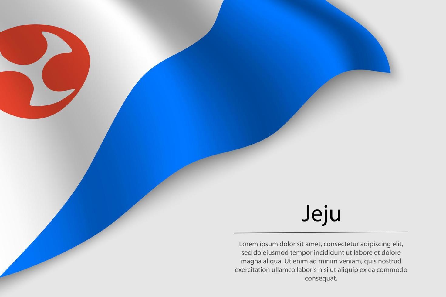Golf vlag van jeju is een staat van zuiden Korea. vector