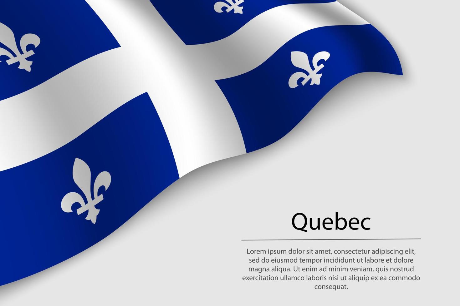 Golf vlag van Quebec is een regio van Canada vector