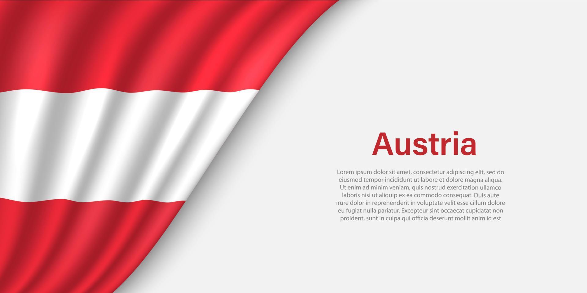Golf vlag van Oostenrijk Aan wit achtergrond. vector