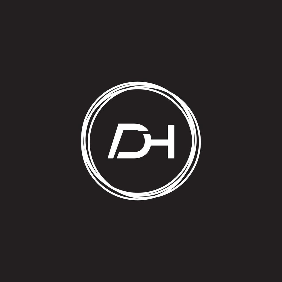 alfabet brieven icoon logo hd of dh vector