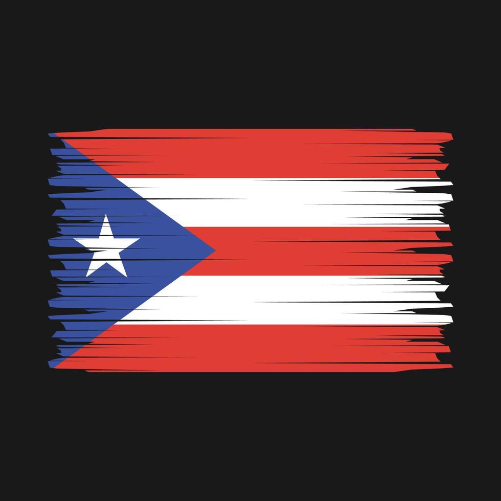 puerto rico vlag borstel vector