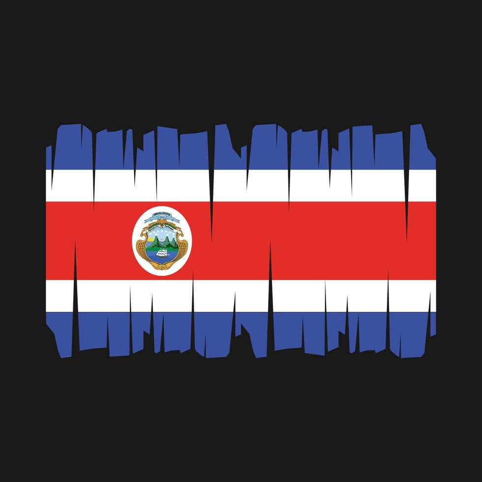 vlag van costa rica vector