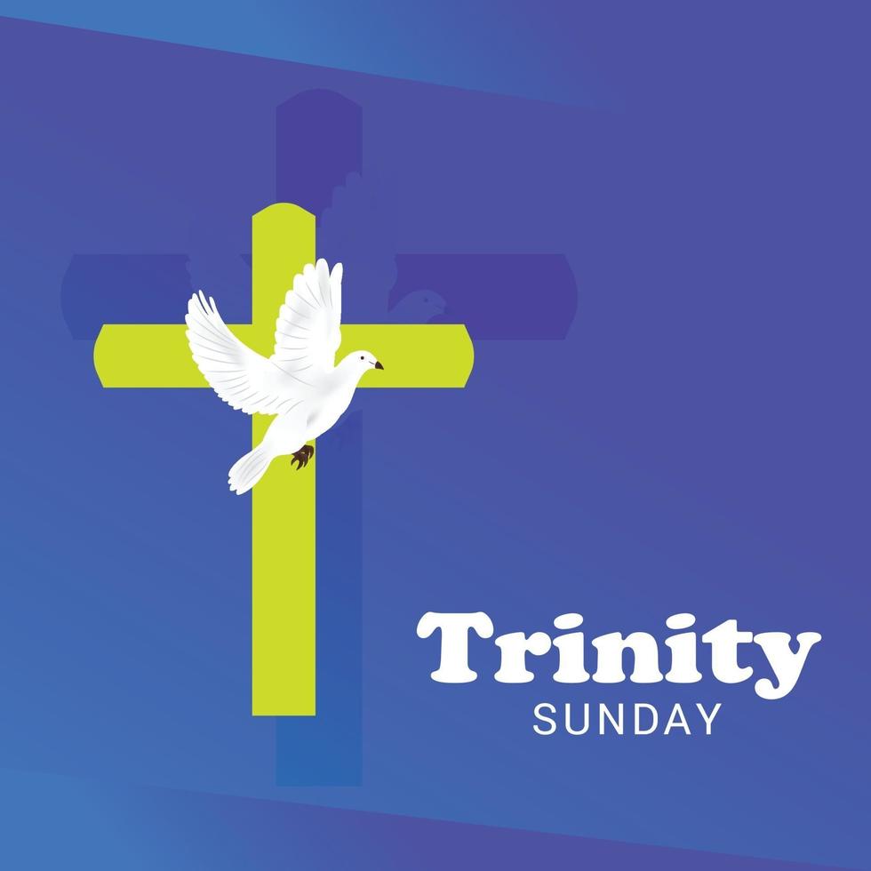 vectorillustratie van een achtergrond voor trinity zondag. vector