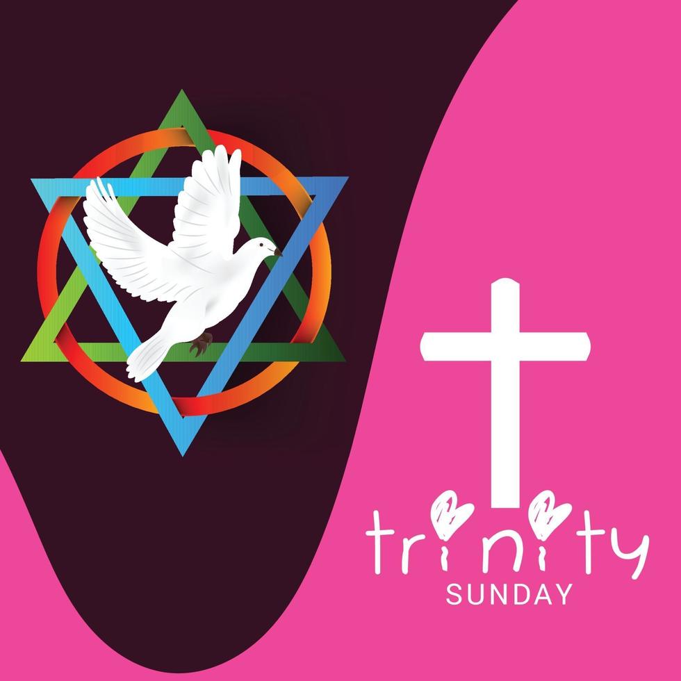 vectorillustratie van een achtergrond voor trinity zondag. vector