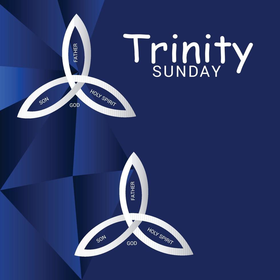 vectorillustratie van een achtergrond voor trinity zondag. vector