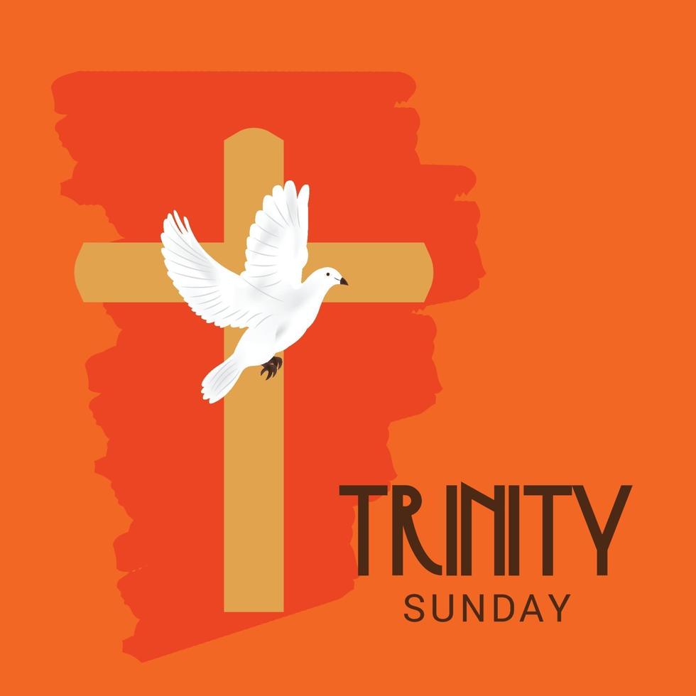 vectorillustratie van een achtergrond voor trinity zondag. vector