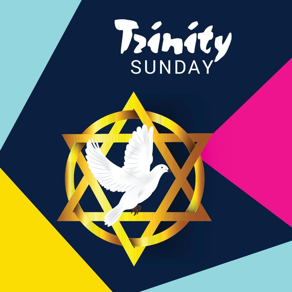 vectorillustratie van een achtergrond voor trinity zondag. vector