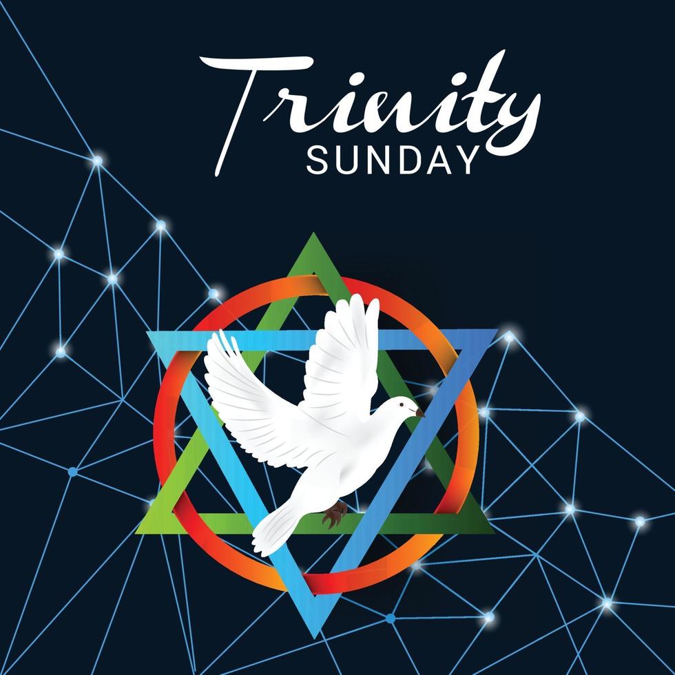 vectorillustratie van een achtergrond voor trinity zondag. vector