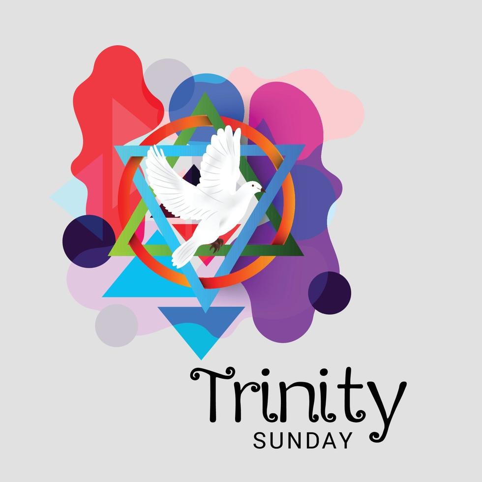 vectorillustratie van een achtergrond voor trinity zondag. vector