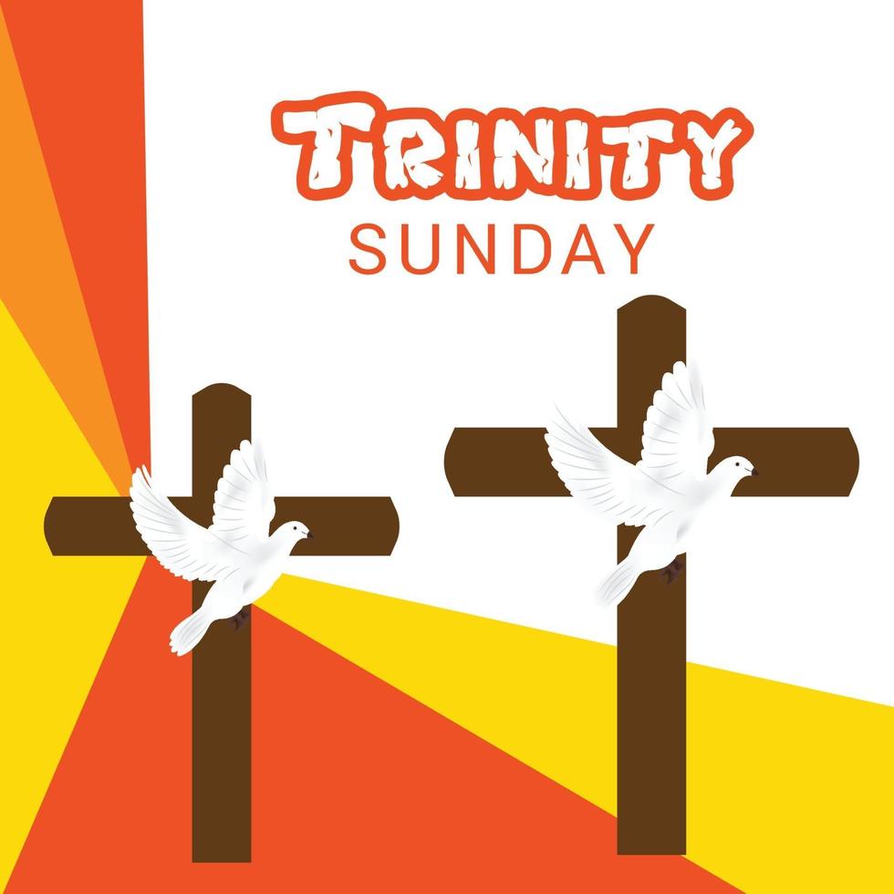 vectorillustratie van een achtergrond voor trinity zondag. vector