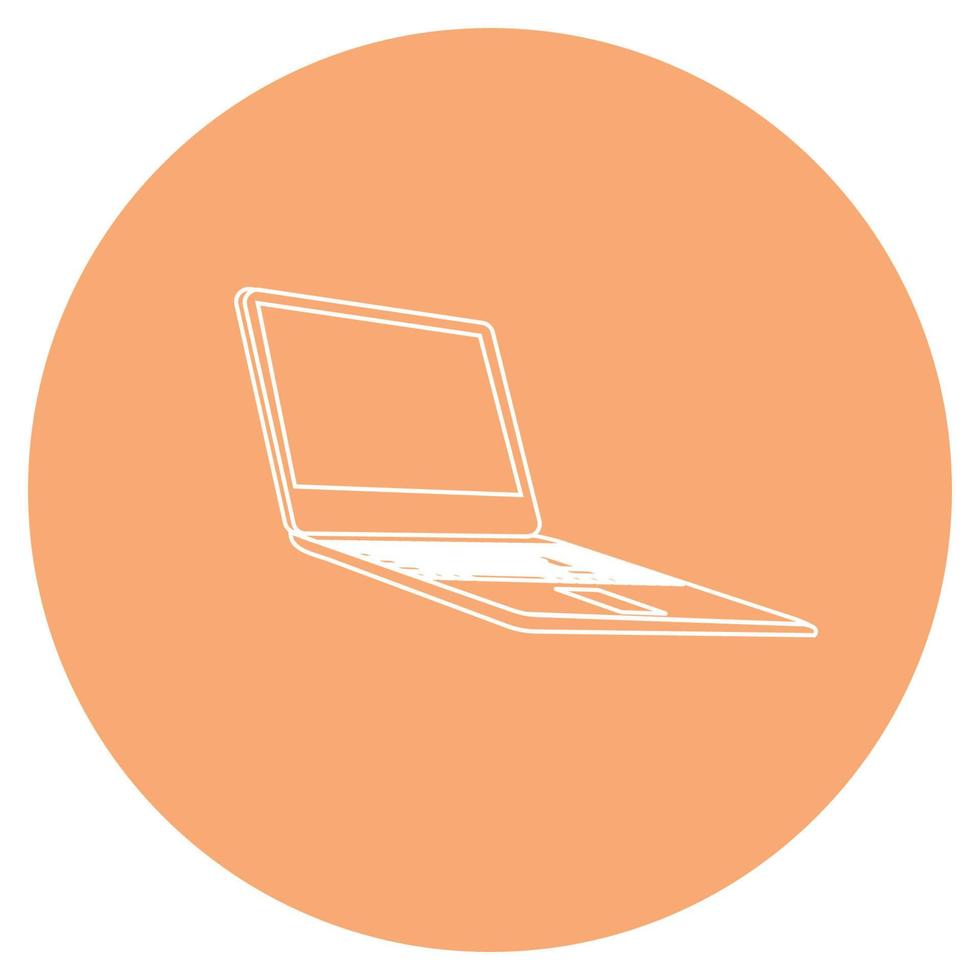 laptop pictogram vector