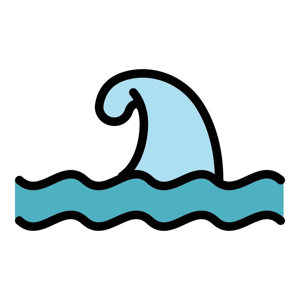 onderwater- orka icoon vector vlak