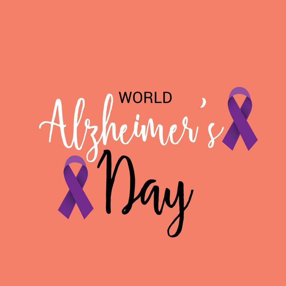 vectorillustratie van een banner voor de wereld van de ziekte van Alzheimer. vector