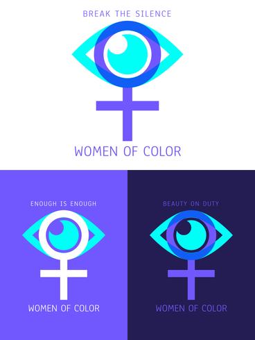 geweldige vrouwen van kleurenvectoren vector