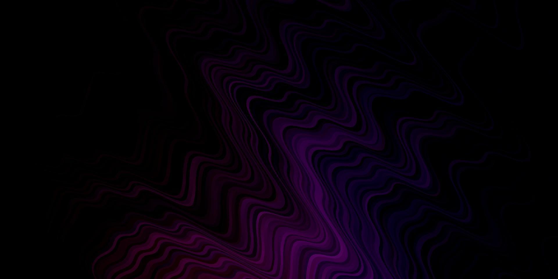donkerpaars, roze vectorachtergrond met krommen. vector