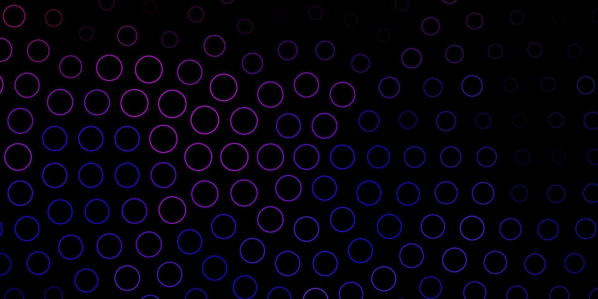 donkerpaars, roze vectorpatroon met cirkels. vector