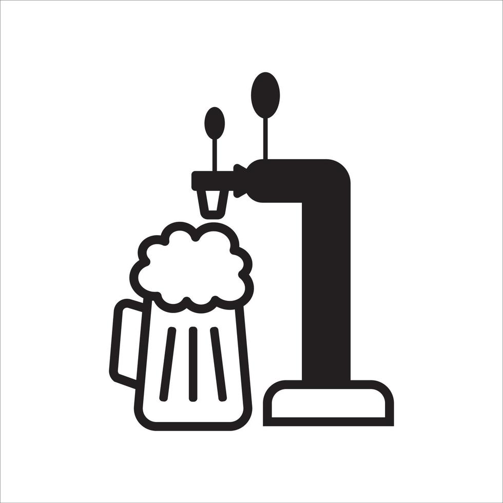 bier kraan icoon vector illustratie symbool
