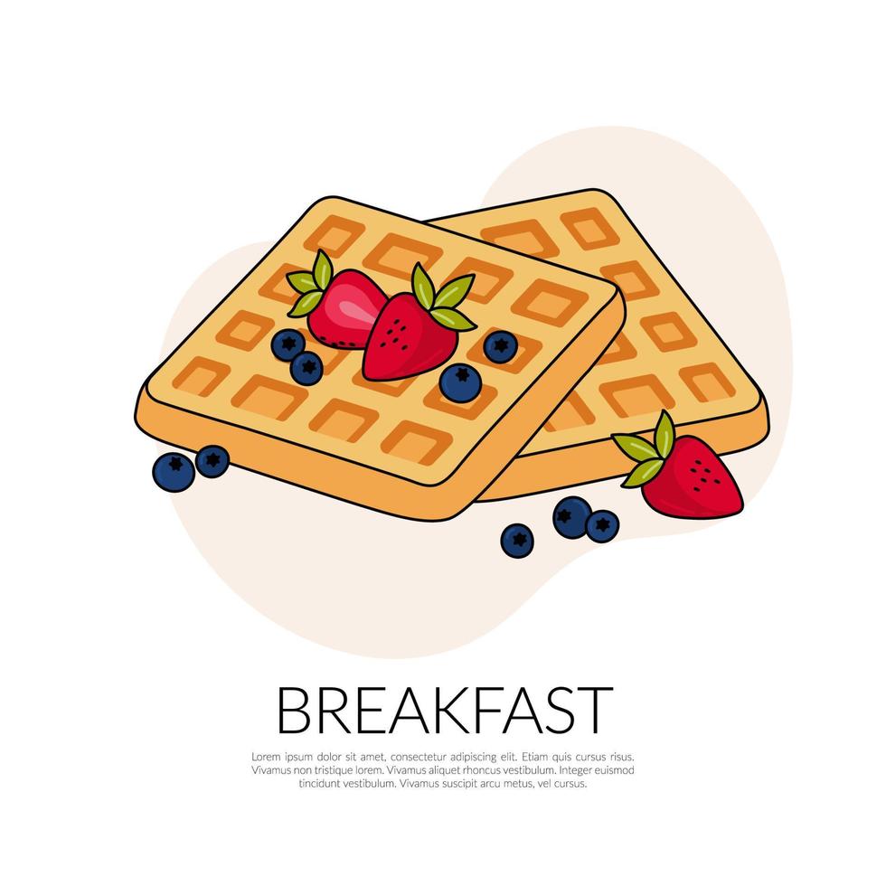 belgisch wafels vector illustratie.