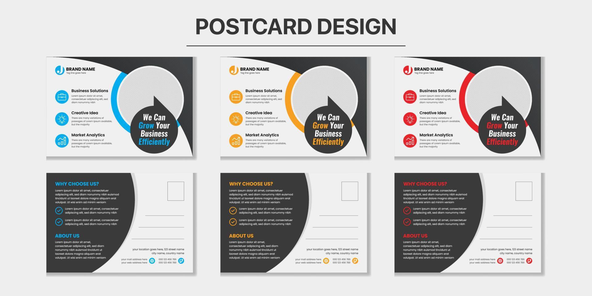 zakelijke bedrijf folder ansichtkaart ontwerp vector