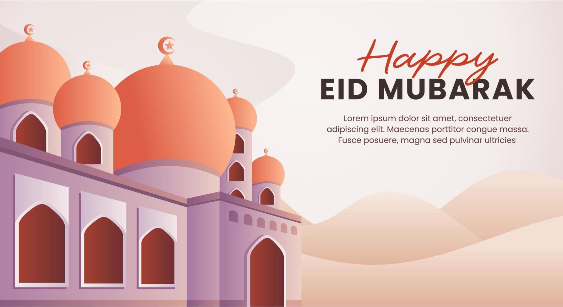 eid mubarak islamitische achtergrond vector