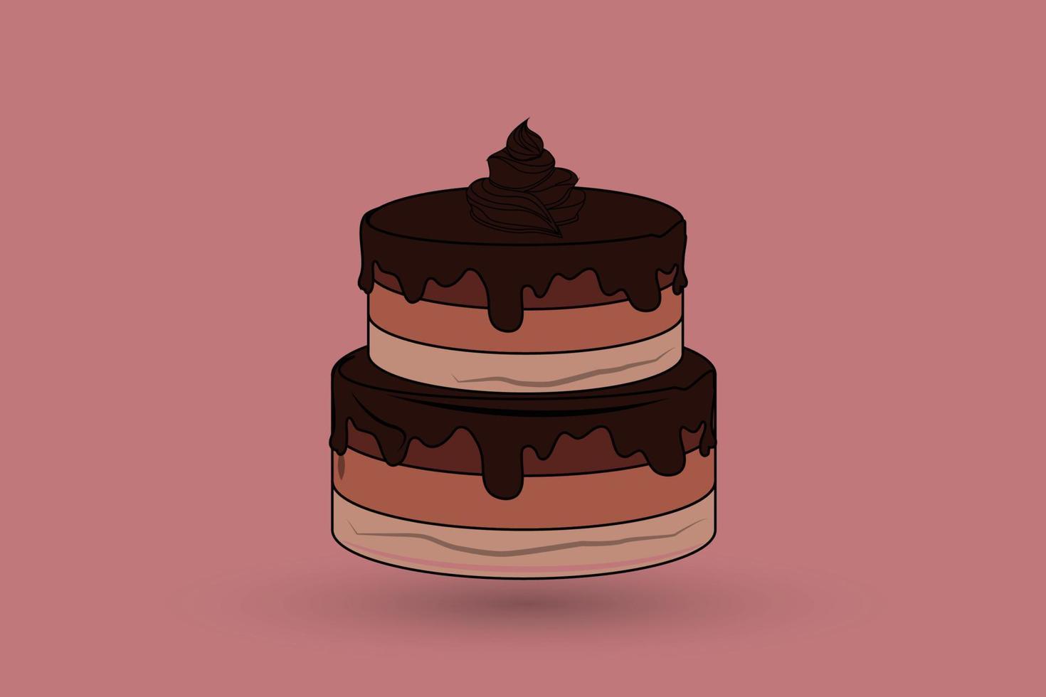 vrij vectoren chocola taart illustraties
