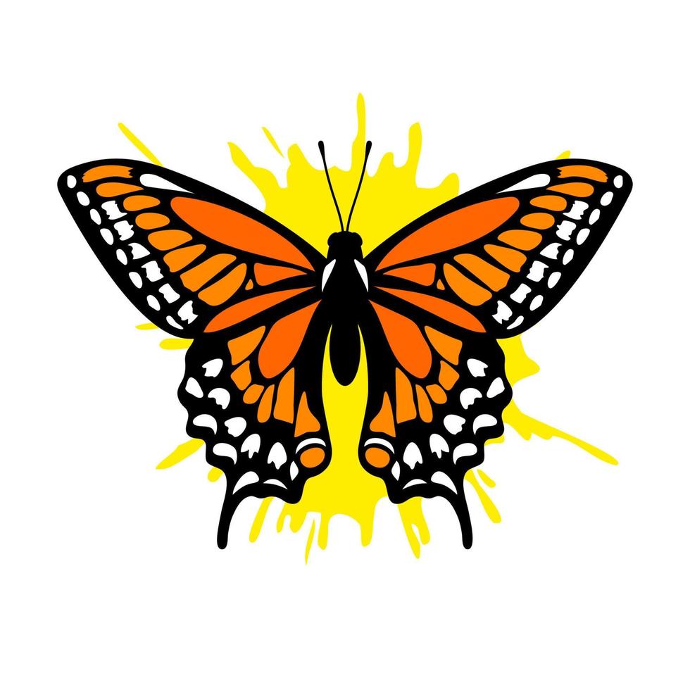 vlinder stencil, vector icoon ontwerp
