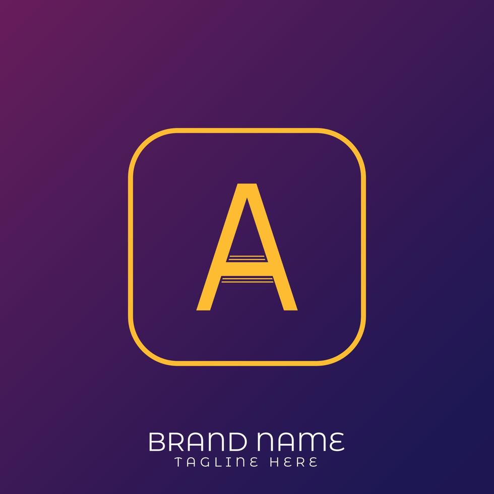 een brief eerste logo sjabloon, alfabet met helling achtergrond vector