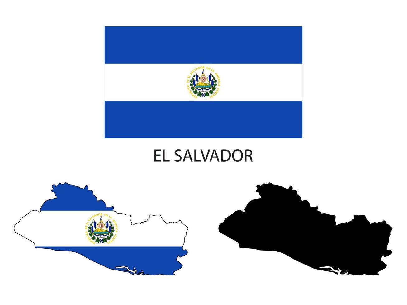 el Salvador vlag en kaart illustratie vector