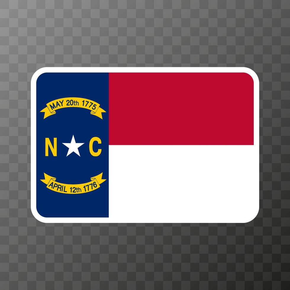 noorden carolina staat vlag. vector illustratie.