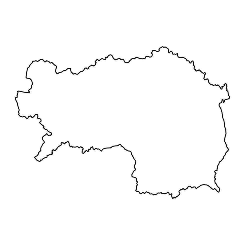 Stiermarken staat kaart van Oostenrijk. vector illustratie.