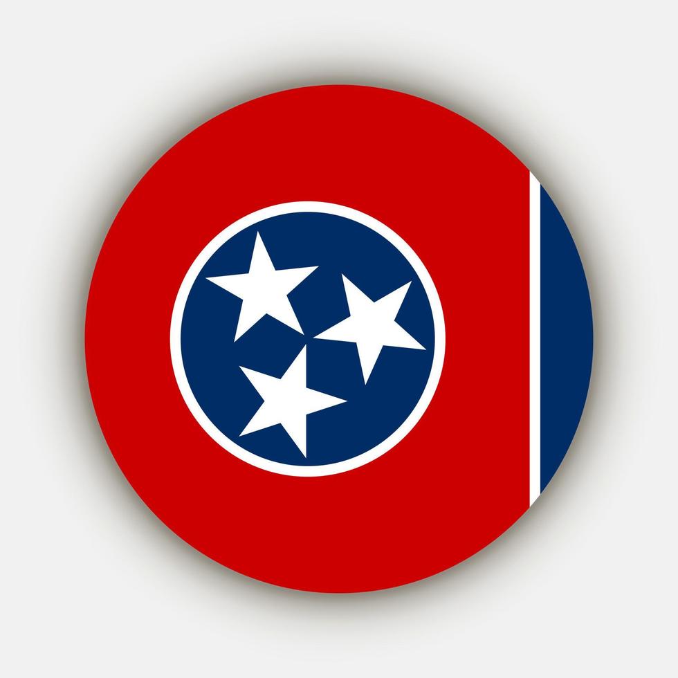 Tennessee staat vlag. vector illustratie.