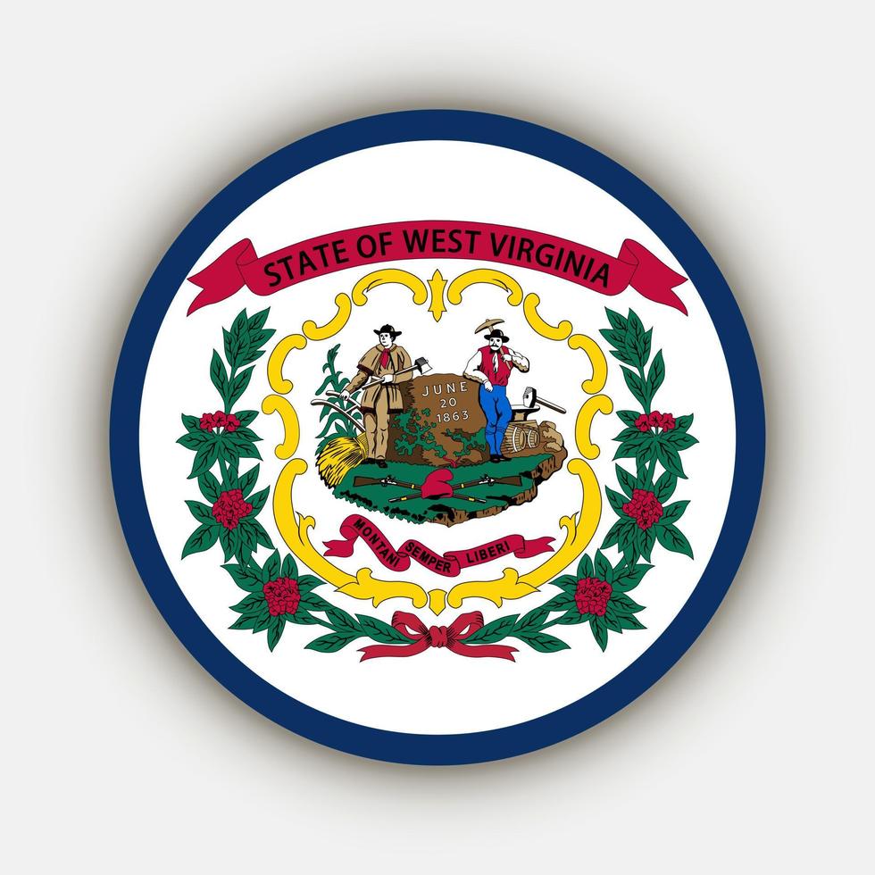 west Virginia staat vlag. vector illustratie.