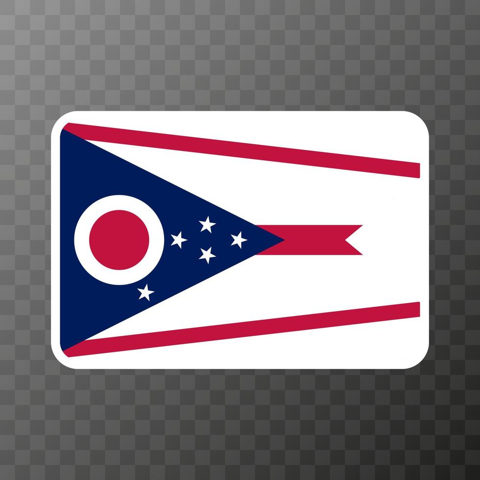 Ohio staat vlag. vector illustratie.