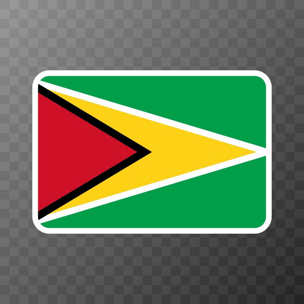 vlag van Guyana, officiële kleuren en verhoudingen. vectorillustratie. vector