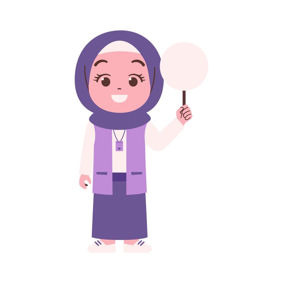 moslim vrijwilliger illustratie vector