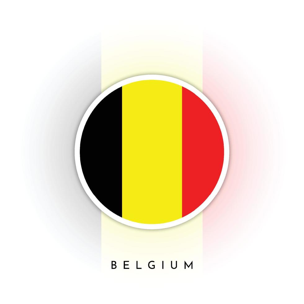 belgie vlag ronde ontwerp vector